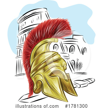 Royalty-Free (RF) Gladiator Clipart Illustration by Domenico Condello - Stock Sample #1781300