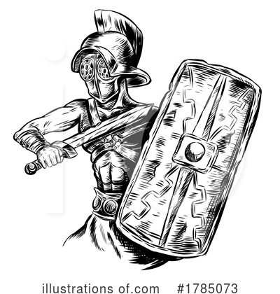 Royalty-Free (RF) Gladiator Clipart Illustration by Domenico Condello - Stock Sample #1785073