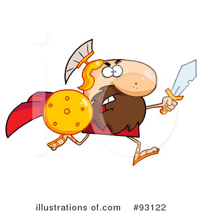 Royalty-Free (RF) Gladiator Clipart Illustration by Hit Toon - Stock Sample #93122