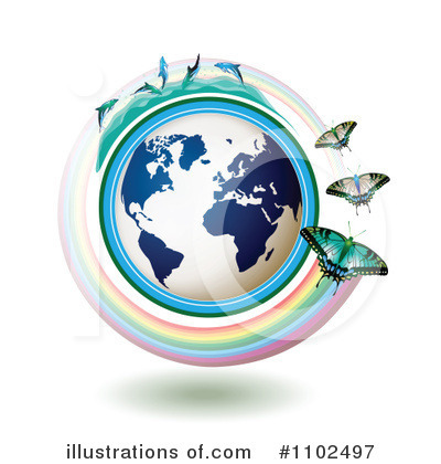 Royalty-Free (RF) Globe Clipart Illustration by merlinul - Stock Sample #1102497