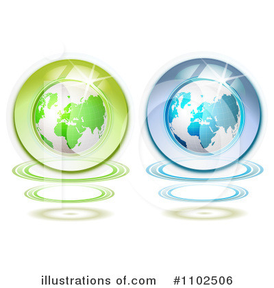 Royalty-Free (RF) Globe Clipart Illustration by merlinul - Stock Sample #1102506