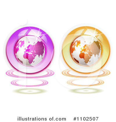 Royalty-Free (RF) Globe Clipart Illustration by merlinul - Stock Sample #1102507