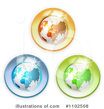 Royalty-Free (RF) Globe Clipart Illustration by merlinul - Stock Sample #1102508