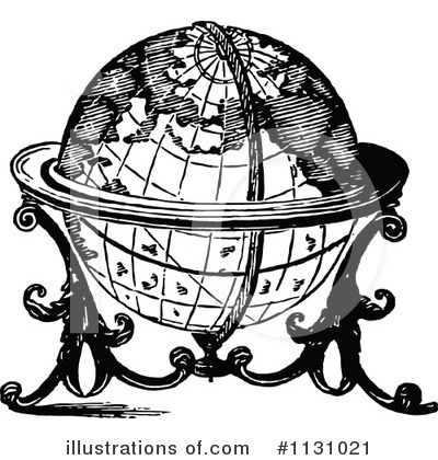 Royalty-Free (RF) Globe Clipart Illustration by Prawny Vintage - Stock Sample #1131021