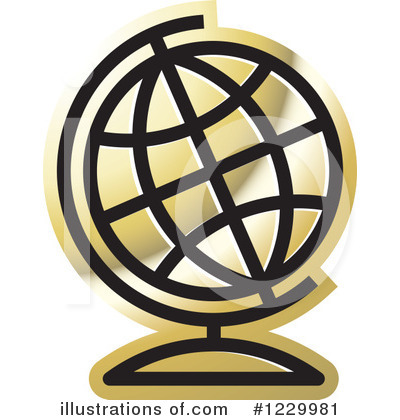Desk Globe Clipart #1229981 by Lal Perera