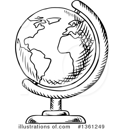 Desk Globe Clipart #1361249 by Vector Tradition SM