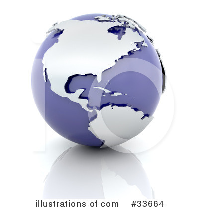 Royalty-Free (RF) Globe Clipart Illustration by KJ Pargeter - Stock Sample #33664