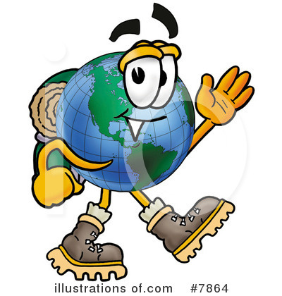 Royalty-Free (RF) Globe Clipart Illustration by Mascot Junction - Stock Sample #7864