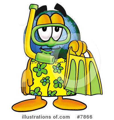 Royalty-Free (RF) Globe Clipart Illustration by Mascot Junction - Stock Sample #7866
