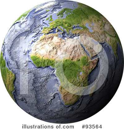 Royalty-Free (RF) Globe Clipart Illustration by Michael Schmeling - Stock Sample #93564