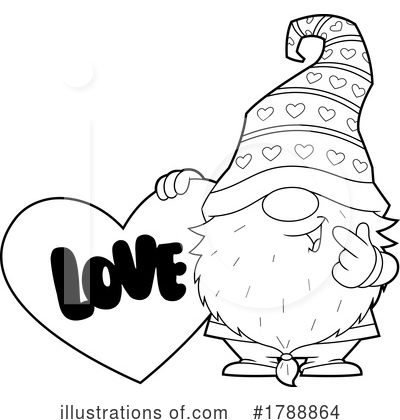 Royalty-Free (RF) Gnome Clipart Illustration by Hit Toon - Stock Sample #1788864