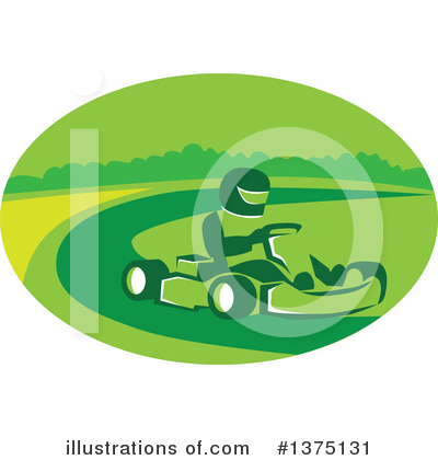 Royalty-Free (RF) Go Kart Clipart Illustration by patrimonio - Stock Sample #1375131
