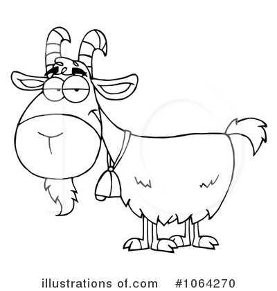 Royalty-Free (RF) Goat Clipart Illustration by Hit Toon - Stock Sample #1064270