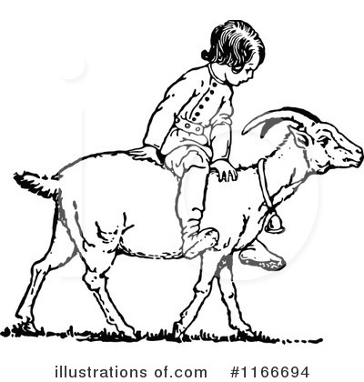 Royalty-Free (RF) Goat Clipart Illustration by Prawny Vintage - Stock Sample #1166694