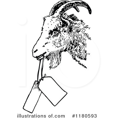 Royalty-Free (RF) Goat Clipart Illustration by Prawny Vintage - Stock Sample #1180593
