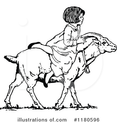 Royalty-Free (RF) Goat Clipart Illustration by Prawny Vintage - Stock Sample #1180596