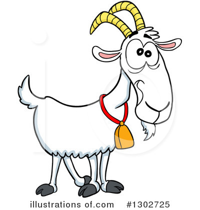 Royalty-Free (RF) Goat Clipart Illustration by LaffToon - Stock Sample #1302725