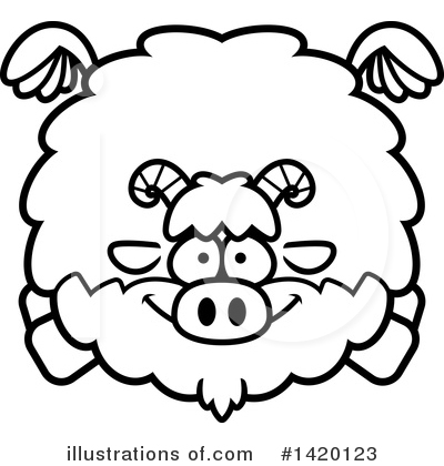 Royalty-Free (RF) Goat Clipart Illustration by Cory Thoman - Stock Sample #1420123