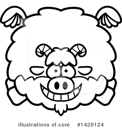 Royalty-Free (RF) Goat Clipart Illustration by Cory Thoman - Stock Sample #1420124