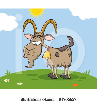 Royalty-Free (RF) Goat Clipart Illustration by Hit Toon - Stock Sample #1706657