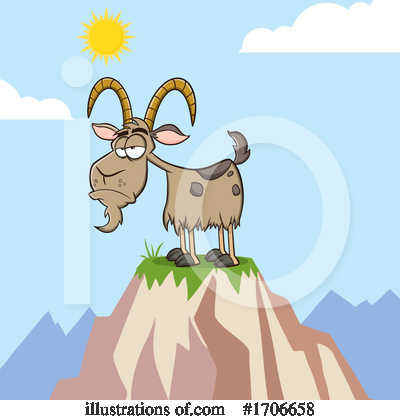 Royalty-Free (RF) Goat Clipart Illustration by Hit Toon - Stock Sample #1706658