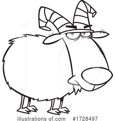 Royalty-Free (RF) Goat Clipart Illustration by toonaday - Stock Sample #1728497