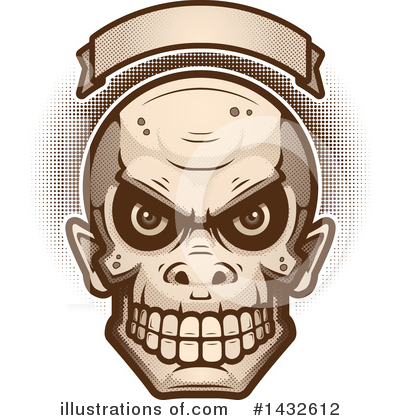 Goblin Skull Clipart #1432612 by Cory Thoman