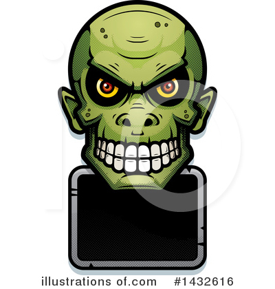Goblin Skull Clipart #1432616 by Cory Thoman