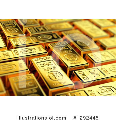 Royalty-Free (RF) Gold Bars Clipart Illustration by stockillustrations - Stock Sample #1292445