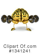 Gold Brain Clipart #1341241 by Julos