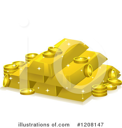 Gold Bars Clipart #1208147 by BNP Design Studio