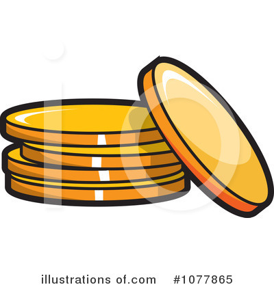 Royalty-Free (RF) Gold Coins Clipart Illustration by jtoons - Stock Sample #1077865