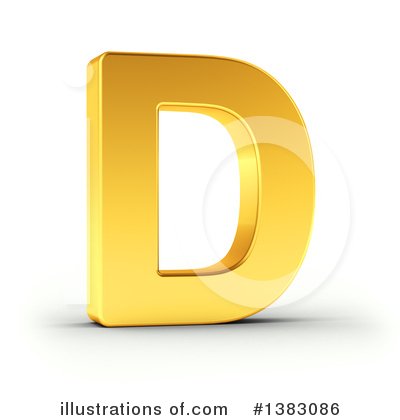 Royalty-Free (RF) Gold Letter Clipart Illustration by stockillustrations - Stock Sample #1383086