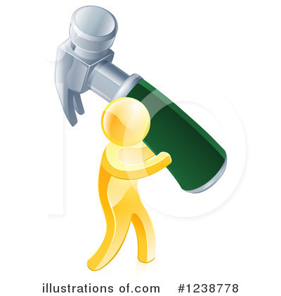 Royalty-Free (RF) Gold Man Clipart Illustration by AtStockIllustration - Stock Sample #1238778