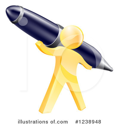 Royalty-Free (RF) Gold Man Clipart Illustration by AtStockIllustration - Stock Sample #1238948