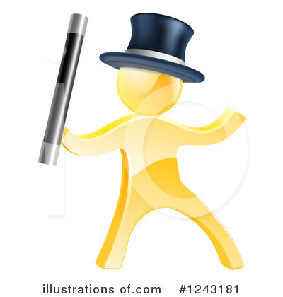 Royalty-Free (RF) Gold Man Clipart Illustration by AtStockIllustration - Stock Sample #1243181