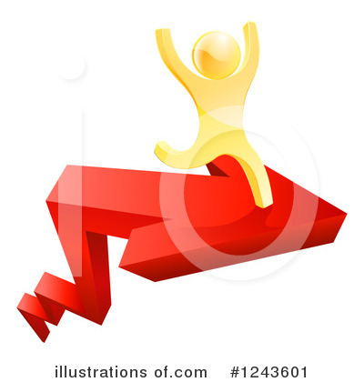 Royalty-Free (RF) Gold Man Clipart Illustration by AtStockIllustration - Stock Sample #1243601
