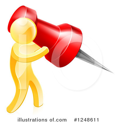 Royalty-Free (RF) Gold Man Clipart Illustration by AtStockIllustration - Stock Sample #1248611