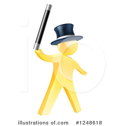 Royalty-Free (RF) Gold Man Clipart Illustration by AtStockIllustration - Stock Sample #1248618