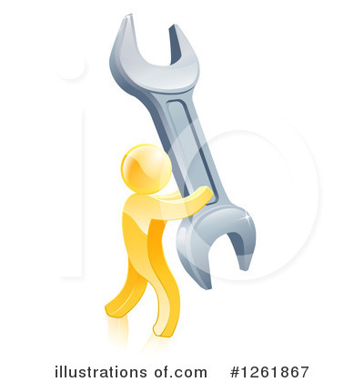 Royalty-Free (RF) Gold Man Clipart Illustration by AtStockIllustration - Stock Sample #1261867