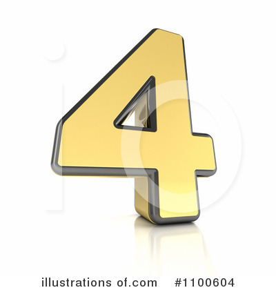 Royalty-Free (RF) Gold Number Clipart Illustration by stockillustrations - Stock Sample #1100604