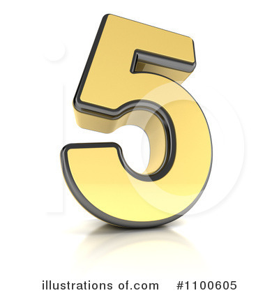 Royalty-Free (RF) Gold Number Clipart Illustration by stockillustrations - Stock Sample #1100605