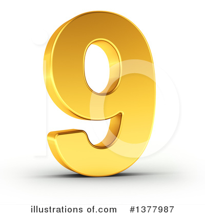 Royalty-Free (RF) Gold Number Clipart Illustration by stockillustrations - Stock Sample #1377987