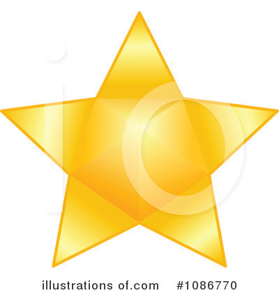 Royalty-Free (RF) Gold Star Clipart Illustration by yayayoyo - Stock Sample #1086770