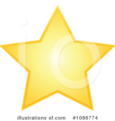Royalty-Free (RF) Gold Star Clipart Illustration by yayayoyo - Stock Sample #1086774