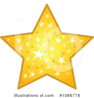 Royalty-Free (RF) Gold Star Clipart Illustration by yayayoyo - Stock Sample #1086778