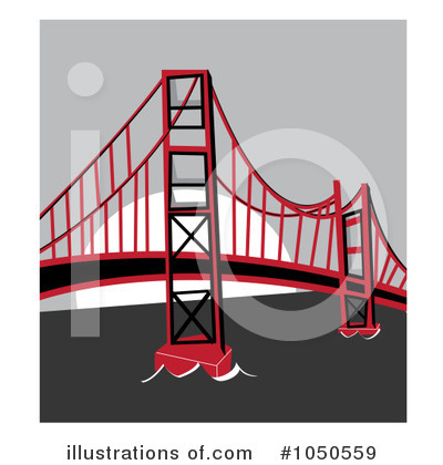 Royalty-Free (RF) Golden Gate Bridge Clipart Illustration by Pams Clipart - Stock Sample #1050559