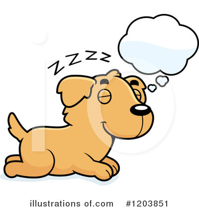 Royalty-Free (RF) Golden Retriever Clipart Illustration by Cory Thoman - Stock Sample #1203851