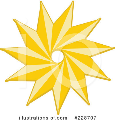 Royalty-Free (RF) Golden Star Clipart Illustration by KJ Pargeter - Stock Sample #228707