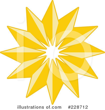 Royalty-Free (RF) Golden Star Clipart Illustration by KJ Pargeter - Stock Sample #228712